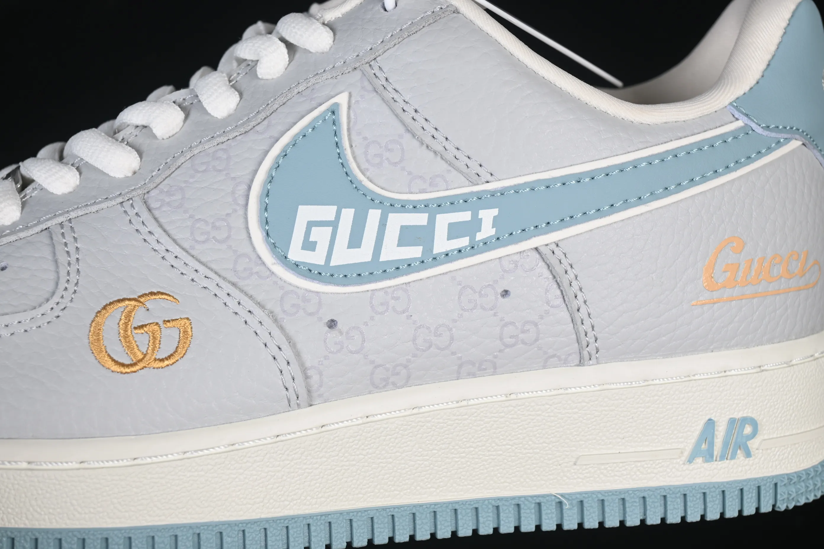 All categories Nk Air Force 1 Air Force series Nk Air Force 1 Low Air Force low-top Nike Air Force 1'07 Low Gucci joint gray blue Air Force 1 low-top casual sneakers YF9511-800